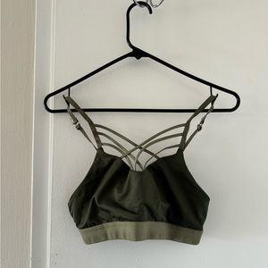 Olive green sports bra